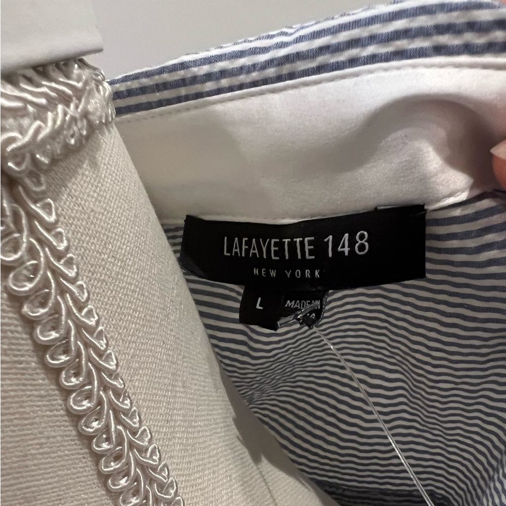 Lafayette 148 New York Shirt Dress with belt - Picture 3 of 6